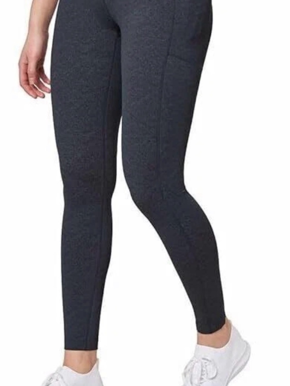 Mondetta Ladies'  High Waist Garment Wash Active Legging Black Combo, Large